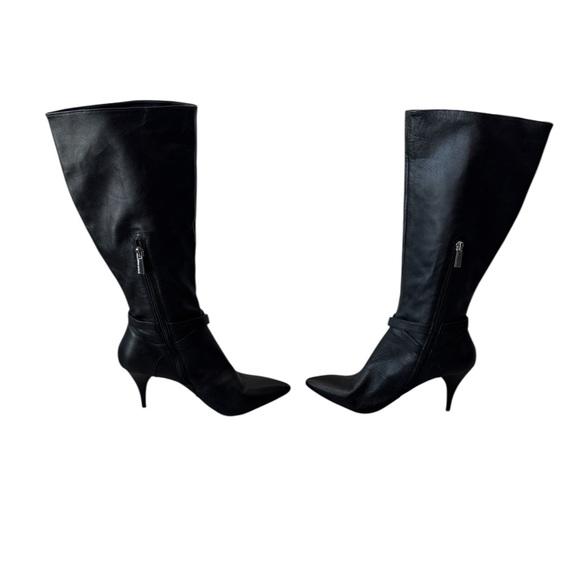 Elegant Black Leather Knee-High Boots Leather Dolce Vita 9 - Picture 3 of 4